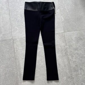 Marciano Black cigarette Pants with Leather Detail